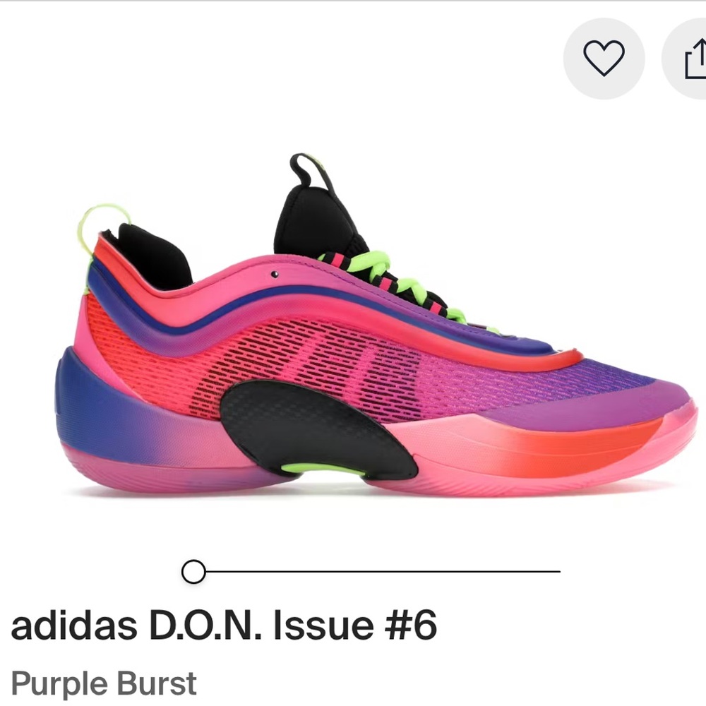 Adidas Purple and Pink D.O.N. Issue #6 Sneakers like new - Picture 9 of 14